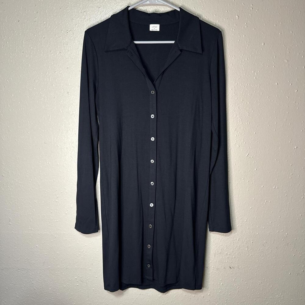 Wilfred Black Classic Shirt Dress | Versatile for All Seasons